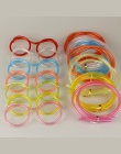 Śmieszne miękkie plastikowe okulary słomkowe unikalne elastyczne rurki do picia jednorazowe pipety dla dzieci Party akcesoria ba