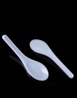 50 sztuk domu kuchnia jasne plastikowe jednorazowe łyżki zupy azjatyckich zupy łyżki (biały)