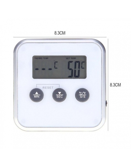 Cyfrowy piekarnik termometry bezprzewodowy jedzenie gotowanie grill termometr LCD sprzęt do grillowania zegar temperatury sondy 
