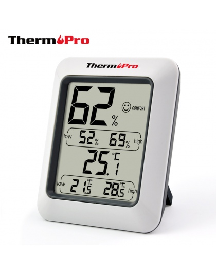 ThermoPro TP50 termometr higrometr kryty monitor wilgotności stacja pogodowa