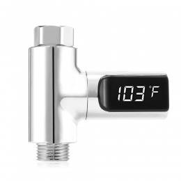 Wyświetlacz LED prysznic woda termometr przepływu samodzielnego generowania energii elektrycznej termometr wodny Monitor dla dom