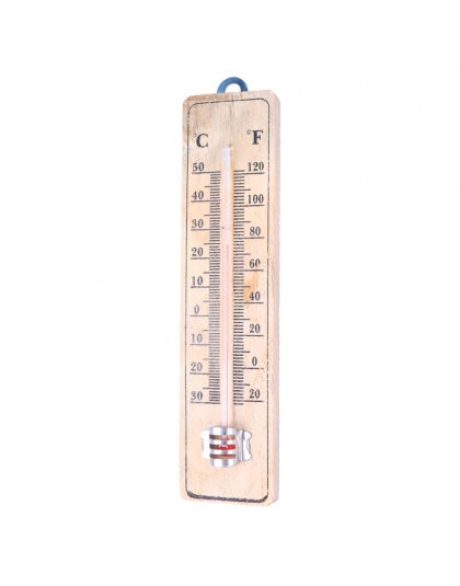 Ziarno drewna wiszące pionowe termometr pokojowy miernik temperatury Monitor Gauge fahrenheita i celsjusza wagi