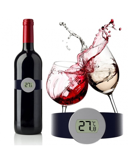 MOSEKO cyfrowy odczyt termometru szampana i BUTELKA WINA Snap z wyświetlaczem LED dla wina entuzjastów