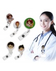 Cute Cartoon Mini chowany odznaka Reel pielęgniarka na szyję smycze ID nazwa karty uchwyt klip Student pielęgniarka odznaka uchw