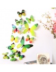 12 sztuk motyle naklejki ścienne naklejki naklejki naklejki na ścianę nowy rok dekoracje do domu 3D motyl tapeta z PVC do salonu
