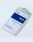 DEZHI wysoki połysk profesjonalny uchwyt na wizytówki z 1.5 cm pasek na szyję, metalowe nazwa etui na karty z smycz, dostosować 