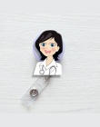 1 sztuk śliczne chowany odznaka Reel Cartoon Student pielęgniarka wystawa ID nazwa karty posiadacza plakietki materiały biurowe
