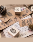 W stylu Vintage słodkie zwierzęta rośliny dekoracji pieczęć drewniane i gumowe stemple na listy pamiętnik Craft Scrapbooking odz
