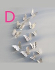 Nowy 12 sztuk 3D Hollow naklejki ścienne motyl lodówka do dekoracji wnętrz Mariposas Decorativas dekoracje ścienne Mariposas Dec