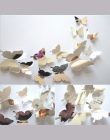 12 sztuk/zestaw lustro naklejki ścienne naklejka motyle 3D lustro Wall Art Home dekory motyl lodówka naklejka ścienna na wyprzed