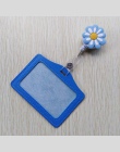 1 sztuk ładny kwiat Cartoon chowany odznaka Reel Student pielęgniarka pokaż poziome ID nazwa karty posiadacza plakietki materiał