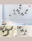 12 sztuk/zestaw lustro naklejki ścienne naklejka motyle 3D lustro Wall Art Home dekory motyl lodówka naklejka ścienna na wyprzed