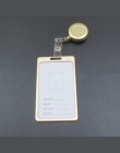 1 zestaw ze stopu aluminium ze stopu aluminium uchwyt na karty z ABS chowany odznaka bębnowy Pull ID posiadacza karty identyfika