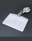 1 zestaw ze stopu aluminium ze stopu aluminium uchwyt na karty z ABS chowany odznaka bębnowy Pull ID posiadacza karty identyfika