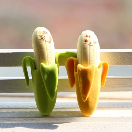 2 sztuk piękny śliczne Banana owoce styl gumka do mazania studenci artykuły papiernicze artykuły szkolne materiał Escolar gumka 