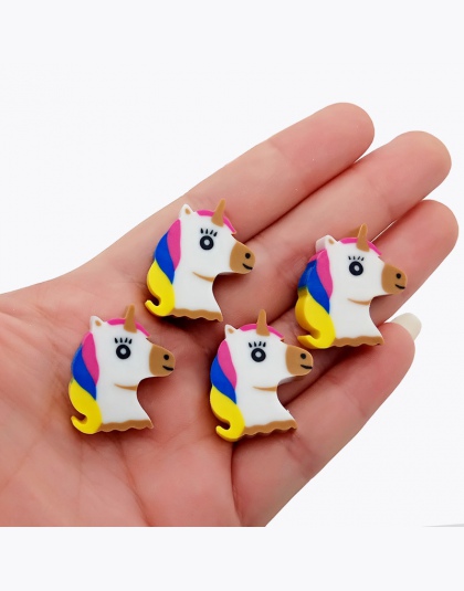 4 sztuk/partia materiały biurowe Kawaii Mini zwierząt zmienić gumka piękny Cartoon kreatywny jednorożec ołówek gumka dla dzieci 