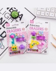 4 sztuk/paczka kreatywny lody gumki słodkie jedzenie pisanie rysunek gumka do mazania biurowe dla dzieci prezenty szkolne