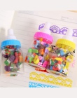 1 butelka (20 sztuk) gumki ołówek Mini butelka kreskówka numer gumka ołówek gumka do mazania dla dzieci Student prezent materiał