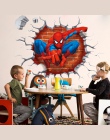 45*50 cm hot 3d otwór słynnej kreskówki film spiderman naklejki ścienne dla dzieci pokoje chłopców prezenty poprzez naklejki ści