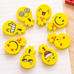 Cartoon Student gumka Kawaii szkolne dla dzieci artykuły biurowe akcesoria korekcyjne chłopiec śliczne Smiley Face zabawki gumka