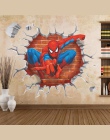 45*50 cm hot 3d otwór słynnej kreskówki film spiderman naklejki ścienne dla dzieci pokoje chłopców prezenty poprzez naklejki ści