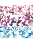 ISHOWTIENDA 12 sztuk naklejka naklejki ścienne dekoracje domu 3D motyl Rainbow magnes na lodówkę 2018 produkt Dropshipping