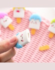 Kawaii lody dla dzieci zestaw gumek do ścierania szkolne szkolne materiały papiernicze gumka do mazania korekta dostaw Kid dziew