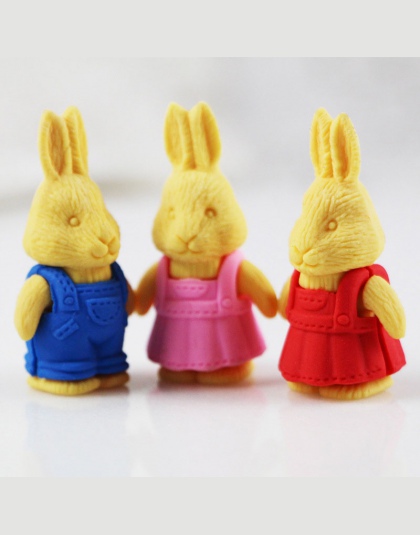 1X Cartoon montaż gumka mini Bunny modelowanie gumka dzieci piśmienne prezent nagrody kawaii szkolne materiały biurowe papelaria