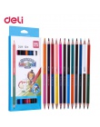 Deli kreatywny dichromatyczny profesjonalne kolorowe ołówki do szkoły dla dzieci do rysowania artystycznego dostaw jakości drewn