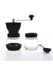 Homadise dla instrukcja młynek do kawy Cafe wzmocnione szklana ceramiczna rdzeń przenośne trwałe Cafe dzbanek do kawy młynek eks