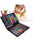 Nowy 168 sztuk rysunek ołówki kredki dla dzieci kolorowe kredki akwarela markery Art zestaw do rysowania malowanie dostaw prezen