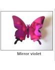 12 sztuk/zestaw nowy przyjeżdża lustro Sliver 3D motyl naklejki ścienne dekoracja na przyjęcie ślubne dekoracje do domu DIY