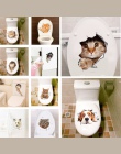 Kot żywy 3D rozbity przełącznik naklejki ścienne toaleta wc kuchnia dekoracyjne naklejki śmieszne zwierzęta wystrój plakat pcv M