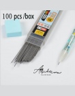 100 sztuk/pudło mechaniczny wkład do ołówka grafitowy ołów 2B 0.5mm 0.7mm przezroczyste automatyczne ołówki szkolne materiały pa