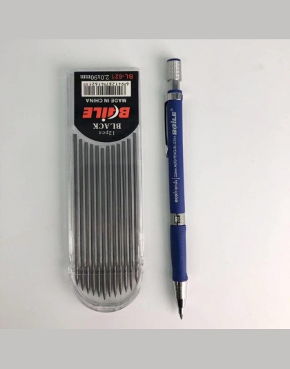 Ołówek mechaniczny 2.0mm 2B rysunek pisanie aktywności ołówek with12-color napełniania biuro szkoła papiernicze