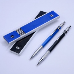 Metalowe ołówki mechaniczne 2.0mm 2B realizacji uchwyt na ołówek do szkicowania zestaw z 12 sztuk prowadzi pisania szkolne preze