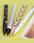 4 sztuk/partia moda 0.5mm automatyczny długopis śliczne czarne i w białe kropki plastikowy ołówek mechaniczny dla uczniów uczący