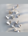 12 sztuk 3D tapety Hollow naklejki ścienne motyl lodówka do dekoracji wnętrz nowe naklejki ścienne wysokiej jakości dekoracje do