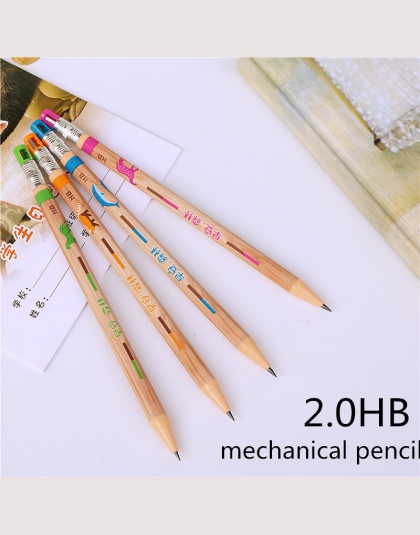 1 PC ołówek mechaniczny 2.0mm realizacji wkład może dodać ołówek wkłady automatyczny ołówek 4 kolory losowe