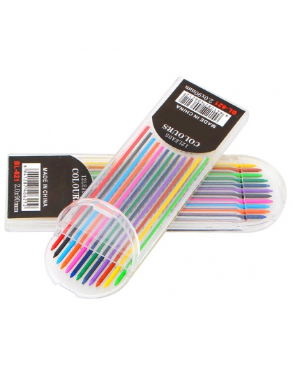 12 sztuk/pudło 2B 2mm 12 kolorów o długości 90mm ołówek ołowiu ołówkiem Art szkic rysunku kolor ołowiu szkolne materiały biurowe