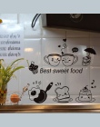 Kuchnia naklejki ścienne kawy słodkie jedzenie DIY Wall Art naklejka dekoracji piekarnik jadalni tapety naklejki ścienne pcv/kle