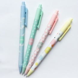 2 sztuk/partia Nordic prostota plastikowy ołówek mechaniczny automatyczny długopis dla Kid szkolne materiały biurowe Escolar Pap