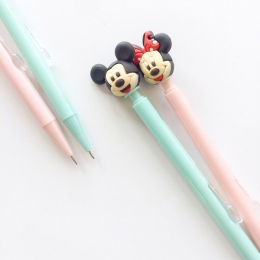 2X śliczne Mickey korzystając z łączy z boku naciśnij automatyczny ołówek pisanie szkolne materiały biurowe szkolne materiały pa