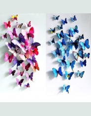 Dekoracyjne samoprzylepne naklejki ścienne 3D w kształcie motyli kolorowe ozdobne do salonu pokoju dziecka oryginalne