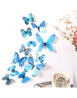 12 sztuk/partia 3D pcv naklejki ścienne magnesy w kształcie motyli DIY magnesy na lodówkę plakat dekoracyjny do domu dla dzieci 