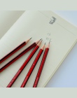 10 sztuk/partia czerwony drewniane kredki HB ołówek z gumką głowy Mirui Stationery