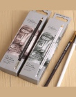 1 sztuka sztuki miękkie rysunek ołówki standardowy brązowy biały profesjonalny szkicowania malowanie ołówki dla artysty artykuły