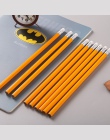 5 sztuk żółty drewniane kredki HB ołówek z gumką głowy szkolne artykuły piśmienne dzieci pisanie kredki do kolorowania