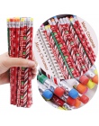 10 sztuk boże narodzenie wzór 187*8mm gumka drewna ołówek HB kolor pióro słup dzieci studentów malarstwa szkic, wprowadzić swoje