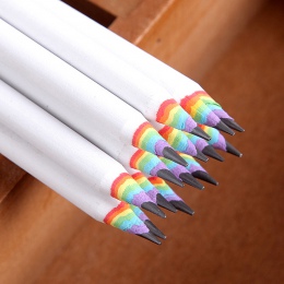1 sztuk ołówek 2B kredki Rainbow artykuły piśmiennicze materiały do rysowania śliczne ołówki drewna biuro szkolne 17.4*0.74*0.74